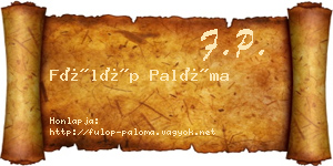 Fülöp Palóma névjegykártya